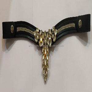 Decorative Leather Crystal Brow <b>Band</b> Best Quality Leather Horse Equipment at Wholesale Price with Closure <b>Snap</b> Button - Product Image 4