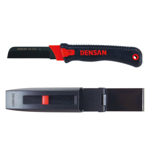 Couteau d'électricien professionnel DENSAN DK-220, lame en acier SK85 avec revêtement fluoré, lame droite, longueur totale 220 mm, ceinture - Product Image 3