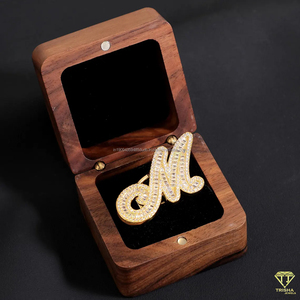 Custom <b>Initial</b> Letter <b>Ring</b> <b>With</b> Baguette Moissanite Diamond Iced Out Script Design Luxury Hip Hop Statement Jewelry For Men - Product Image 5