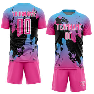 Conjunto de Uniforme de Fútbol con Estampado Digital en Degradado de Color Tie Dye, con Nombre, Número y Logotipo Personalizado, Proveedor OEM Personalizado al por Mayor - Product Image 1