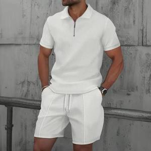 Camiseta Deportiva STELLAR para Hombre, Estilo Urbano, Manga Corta con Cierre, Tejido Dobby Transpirable, Color Sólido - Product Image 1