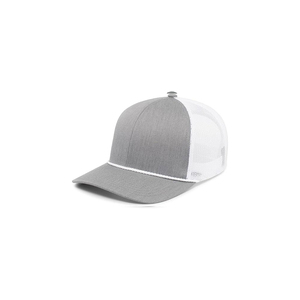 Gorra Trucker de Malla Gris Blanca de 6 Paneles, Ajustable, Unisex, Casual, para Primavera/Verano - Product Image 6