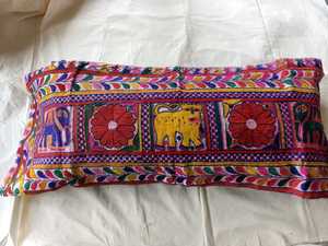 Vintage Antique Embroidered 100% Cotton Rectangular Pillowcase Colorful Folk Pattern Envelop Home Decor Throw <b>Cover</b> <b>Sofa</b> Chair - Product Image 3