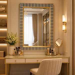 Modern Bone Inlay <b>Mirror</b> Frame Eco-friendly Customizable Size Color Decorative Wall <b>Mirror</b> for Home Decoration By GIFTY CRAFT - Product Image 2