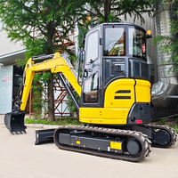 Excavatrice sur chenilles Yuanxing 4 tonnes, machine agricole économique, avec moteur diesel Kubota