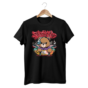Camiseta HMR Streetwear Sketch Vintage, Fabricada en Fábrica, de Algodón Jersey, Informal, Transpirable, Ecológica, con Logotipo, Unisex - Product Image 1