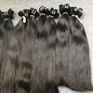 Extensiones de cabello humano vietnamita negro recto Natural de la mejor calidad, cabello virgen alineado con cutícula, sin piojos, sin derramamiento de trama Genius - Product Image 4