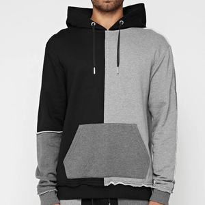 Chándal con Capucha para Hombre, Color Negro y Gris, Corte Casual, para Otoño, Transpirable, Corte Regular, con Bolsillos Laterales - Product Image 5