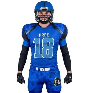 Maillot de football américain personnalisé de haute qualité pour hommes, jeunes et femmes – Modèle vierge en maille polyester léger et respirant pour le jeu - Product Image 2