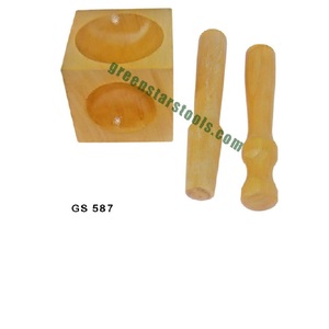 Wooden <b>Doming</b> Block With 2 Punches Dual Size 2 and 2 25 Inch Jewelry Forming Tool |Item No GS-587 - Product Image 3