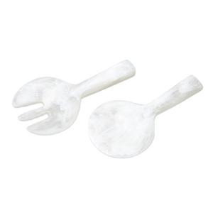 Juego de Servidores de Ensalada de Resina Blancanieves, Cuchara Ecológica con Mango Medidor, Apto para Lavavajillas, Utensilio de Cocina - Product Image 1