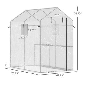 Grande Serra Moderna con Telaio in Acciaio Zincato, Legno, Metallo e PVC, Facile da Montare, per Giardini Domestici e Matrimoni - Product Image 5