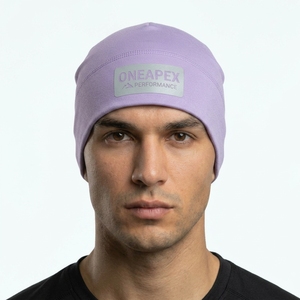 Bonnet tricoté violet pour homme, bonnet d'hiver à revers, unisexe, style streetwear, bonnet ajusté, logo personnalisé, vente en gros, accessoire de mode - Product Image 1