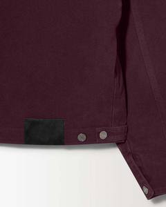 Nouvelle Arrivée : Blousons de Travail en Twill à Manches Longues pour Hommes, Lavés, en Coton Lourd avec Col en Cuir Noir, Fermeture Éclair Intégrale sur le Devant - Product Image 5