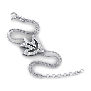 925 Sterling <b>Silver</b> CZ Swallow Bird <b>Charm</b> Double Chain <b>Bracelet</b> <b>for</b> Women Fashion Jewelry Elegant Fashion <b>Bracelet</b> <b>for</b> Casual - Product Image 2