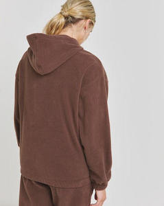 Custom Women's Winter Hoodies Lightweight <b>Fleece</b> Wholesale Breathable <b>Brown</b> Women's Drop Shoulder Hoodies And Sweatshirts - Product Image 2