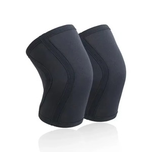 Genouillère de compression sportive en nylon tricoté élastique, fabrication sur mesure, avec sangles, toutes saisons - Product Image 2