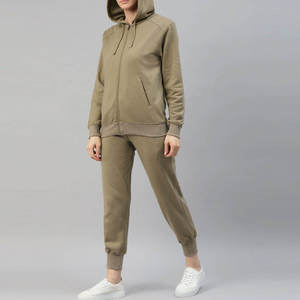 Conjunto Deportivo de Invierno para Mujer de Alta Calidad, 2 Piezas, Diseño Sólido, Top Transpirable, Personalizable, Fácil de Usar, 100% Algodón - Product Image 4