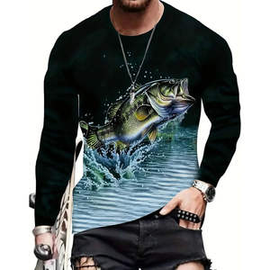 Chemise de pêche unisexe grande taille à manches longues UPF 50+, séchage rapide, respirante, protection UV, vêtements de pêche sportive - Product Image 6