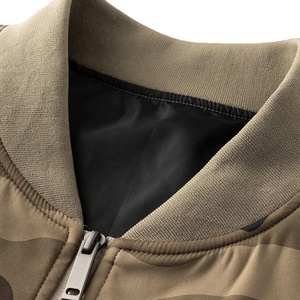 2025 veste Bomber Camo cousue personnalisée pour hommes grande taille vestes universitaires fermeture éclair col en v hiver Sublimation Service OEM - Product Image 3