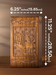 Urnas de Cremación de Madera Hechas a Mano al Estilo Americano, Urnas Funerarias Modernas para Adultos, Hombres y Mujeres - Product Image 2