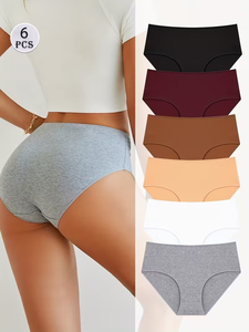 Women's High-Rise Basic Solid Boxer Briefs 1pc Spandex/Cotton Knitted Underwear Everyday Comfortable Made in Bangladesh - Product Image 4