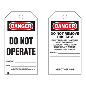 Panneau de signalisation routière flexible en PVC - Danger - Ne pas utiliser - Étiquette de sécurité LOTO pour le service de production - Product Image 3