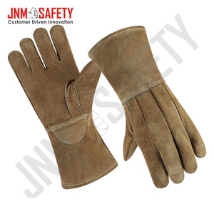 Gants de sécurité en cuir de vachette pleine fleur à manches longues de qualité supérieure, ignifuges et résistants à la chaleur pour la soudure et la protection industrielle des mains - Product Image 5