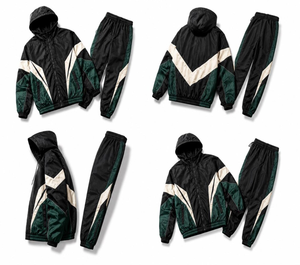 Conjunto Corto de Chaqueta y Pantalones Cortos de Nailon Cortavientos Personalizado para Hombre, Proveedor OEM, Ligero y Resistente al Viento - Product Image 4