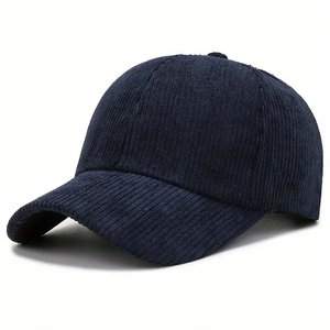 Casquette de baseball en velours côtelé avec sangle réglable, couleur unie, couleurs personnalisées, boucle dorée, unisexe, pour hommes et femmes, usage extérieur - Product Image 4