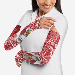 Manches longues en soie glacée imprimées Noël, motif rouge et blanc, protection solaire UPF50+, unisexe, pour activités de plein air - Product Image 6