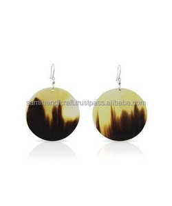 Pendientes de Cuerno de Búfalo de Diseño Único Clásico de Alta Calidad para Mujer, Hechos a Mano, Certificados por IGI, para Fiestas y Eventos - Product Image 4