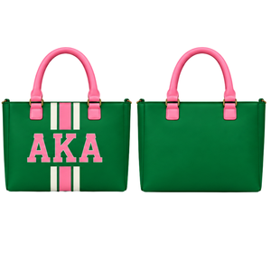 Green Pink <b>Ladies</b> Top Handle <b>Bag</b> Greek Letter Inspired Fashion Tote Handbag Large Capacity Purse for Work <b>Shopping</b> Travel - Product Image 1
