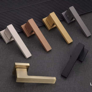 Architectural Grade Split Door <b>Lock</b> Lever Set Minimalist Interior <b>Handle</b> Heavy Duty Silent Magnetic Latch Lockset - Product Image 1
