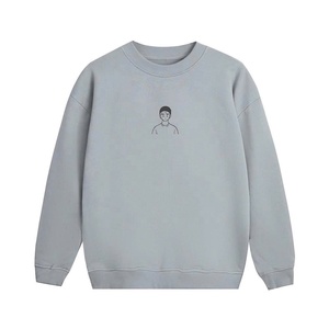 Sweat-shirt à col rond pour homme, marron, 100% coton/polyester/polaire, coupe classique, couleur unie, pull décontracté, imprimé sur le devant, hiver - Product Image 2