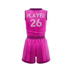 Ensemble d'uniformes de basketball personnalisés sublimés pour femmes adultes, sans manches, respirant, anti-humidité, séchage rapide, 100 % polyester, grandes tailles - Product Image 6