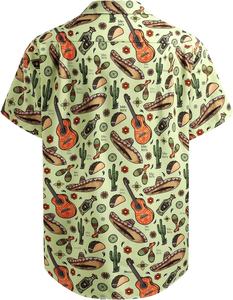 Chemise Aloha à manches courtes en satin pour homme, imprimé décontracté, boutonnée, design hawaïen, été - Product Image 4