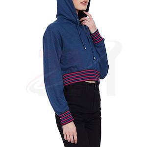 Sudadera con capucha corta de punto para mujer, 100% algodón, tejido polar suave, cómoda, talla grande, ¡gran oferta! - Product Image 3