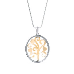 Pendentif Arbre de Vie en forme de cœur avec diamant Moissanite - Product Image 4