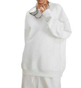 Pantalon de survêtement et sweat à capuche en coton d'hiver Jogger Custom Plain Women Sweatsuit Crewneck Tracksuit Sweatshirt Set 2026 - Product Image 4