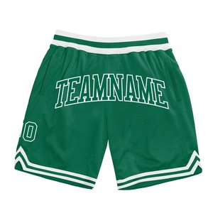Custom Eco-Friendly Custom <b>Green</b>-White Authentic Throwback Basketball <b>Shorts</b> - Product Image 1