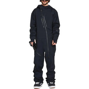 Traje de Esquí Negro Personalizado para Hombre, Chaqueta y Pantalones de Esquí Aislantes, Impermeables, para Invierno, Senderismo y Snowboard, Estilo Retro - Product Image 1