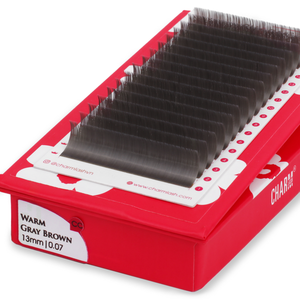 Extensions de cils Charmlash en gros pour revendeurs, extensions de cils en vison brun foncé courbure L, pour un look quotidien, emballage écologique - Product Image 4