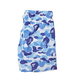 <b>Men</b> Blue Camouflage Print Swim <b>Trunks</b> With Drawstring Regular Fit Woven Polyester Shorts - Product Image 2