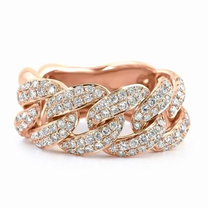 Cadena de Plata de Ley 925 con Eslabones Cubanos Clásicos, Chapada en Rodio, con Incrustaciones de Moissanita, para Mujer, Joyería de Lujo Unisex Estilo Hip Hop para Bodas - Product Image 3