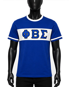 Camiseta de Manga Corta con Cuello Redondo 100% Algodón para Hombre, Fraternidad Phi Beta Sigma, Transpirable, con Letras en la Parte Delantera, Ropa de Hermandad Griega, OEM - Product Image 1