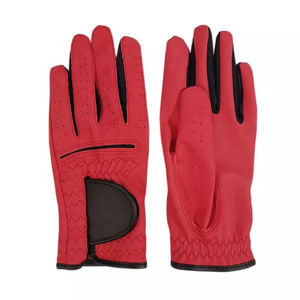 Professional <b>Equestrian</b> Gloves | Minimalist Stealth All-Black Textured Design | Direct Factory Price - Product Image 1