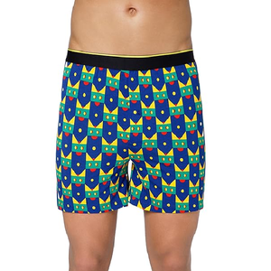 Calzoncillos Boxer Transpirables y Ecológicos de Spandex/Algodón para Hombre, Tallas Grandes, con Logotipo Personalizado, Impresión Digital, Sin Costuras, Elegantes - Product Image 1