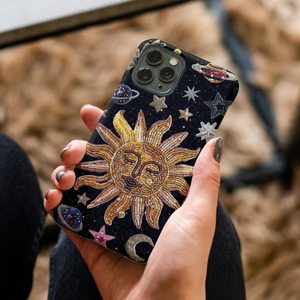 Ladies Satin Crocheted Embroidered Handmade Beaded Eco-Friendly Classic Customized Elegant <b>Phone</b> Case - Product Image 6