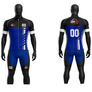 Ensemble maillot et short de cyclisme unisexe Orvo Sports, rouge, blanc, noir, respirant, manches courtes, kit d'équipe de course sur route, 100% respirant - Product Image 2